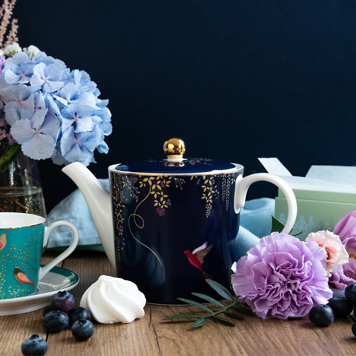 Sara Miller London Chelsea Collection Small Teapot Navy 0.5L 0.75 fl.oz.